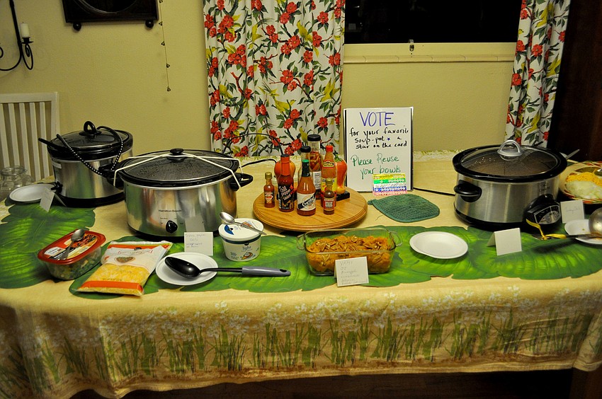 Guests brought soups to be voted on.