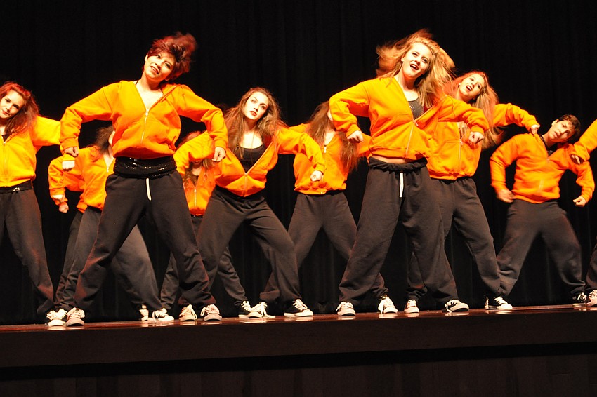 The Silver Pearls Dance Team danced at the end of the show.