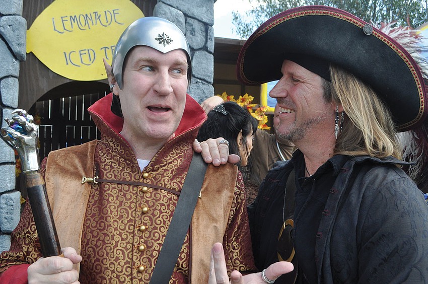 Leo and Greg Martin ham it up at the Sarasota Medieval Fair.