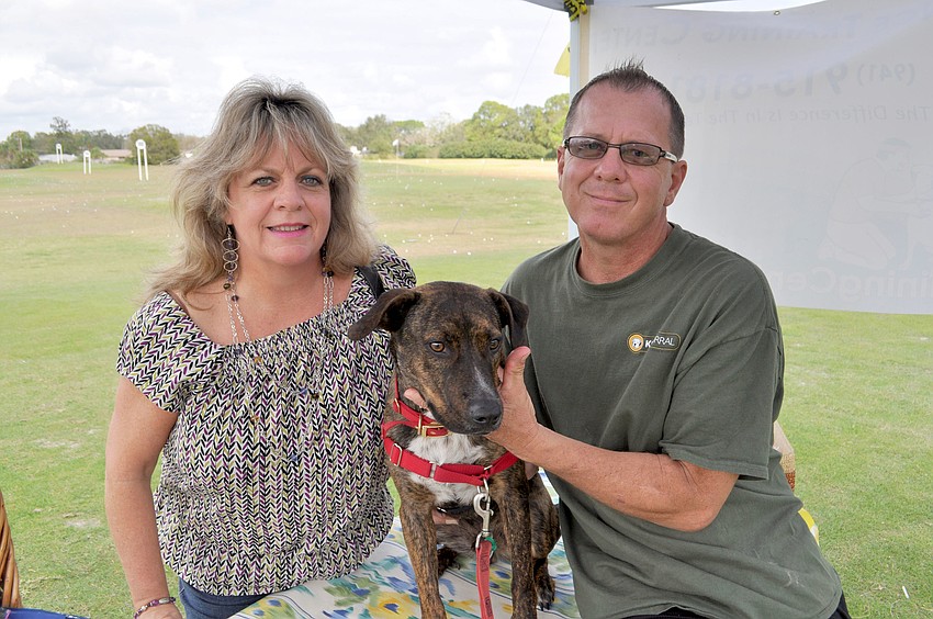Mark Shambour with Maryanne Conlan and Toby, the dog.