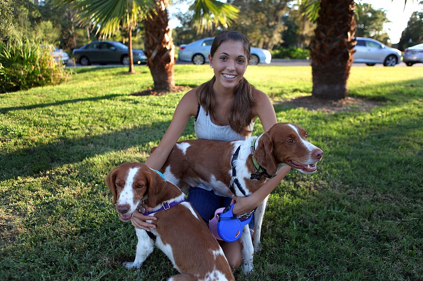Erika Rappleya with her dogs Josie, 7, and Zen, 4
