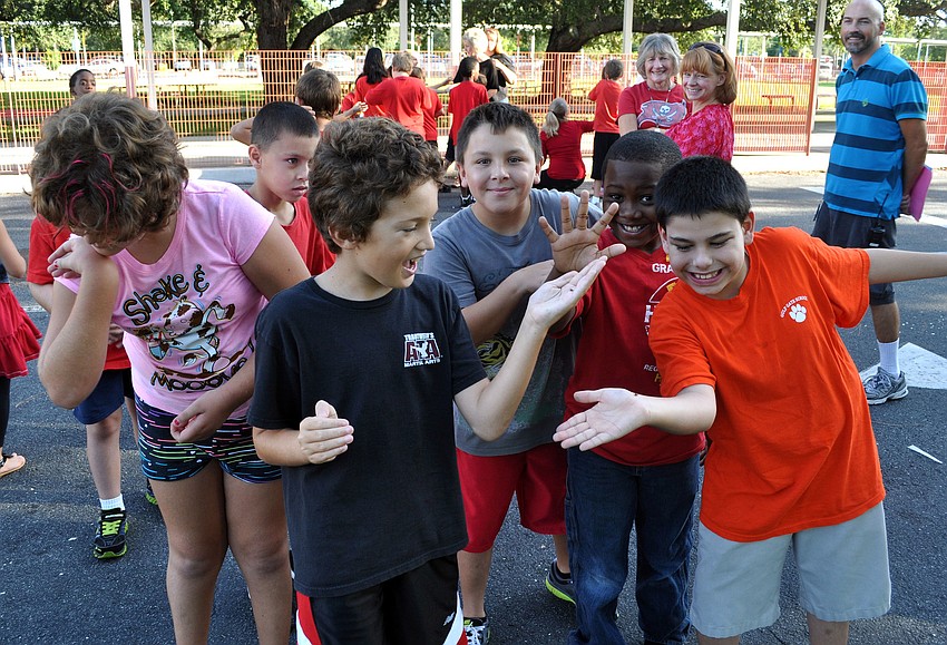 Mrs. Grotzâ€™s 4th grade had fun during the Ladybug Drill. The school released 13,000 ladybugs.