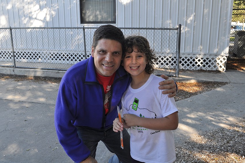 Andy Timmons and his son, Charlie