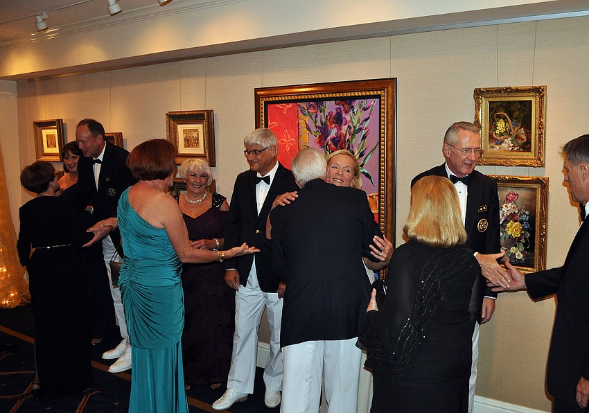 The commodores and their wives lined up in the hall as part of a receiving line Saturday, Nov. 17, during Bird Key Yacht Clubâ€™s Commodoreâ€™s Ball.