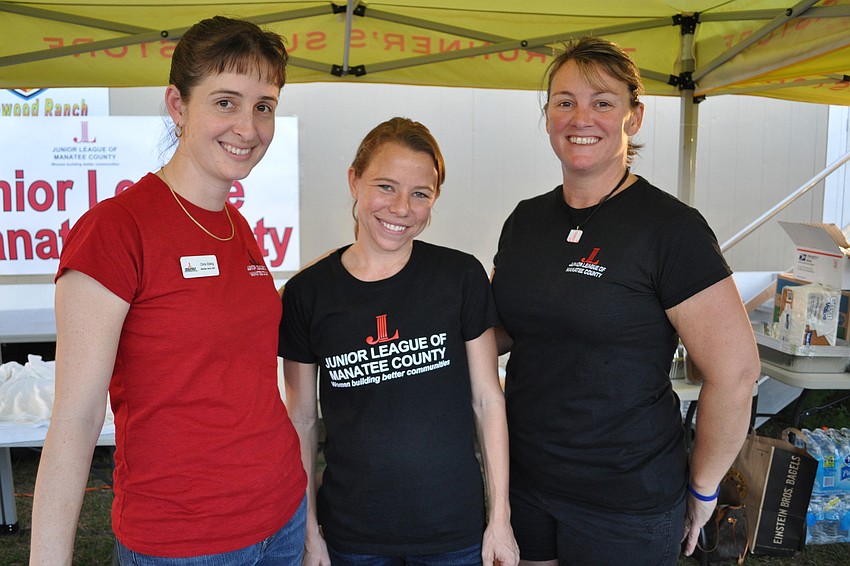 Chris Ebling, Amber Westfall and Kara Zoller, all of Junior League, registered guests.