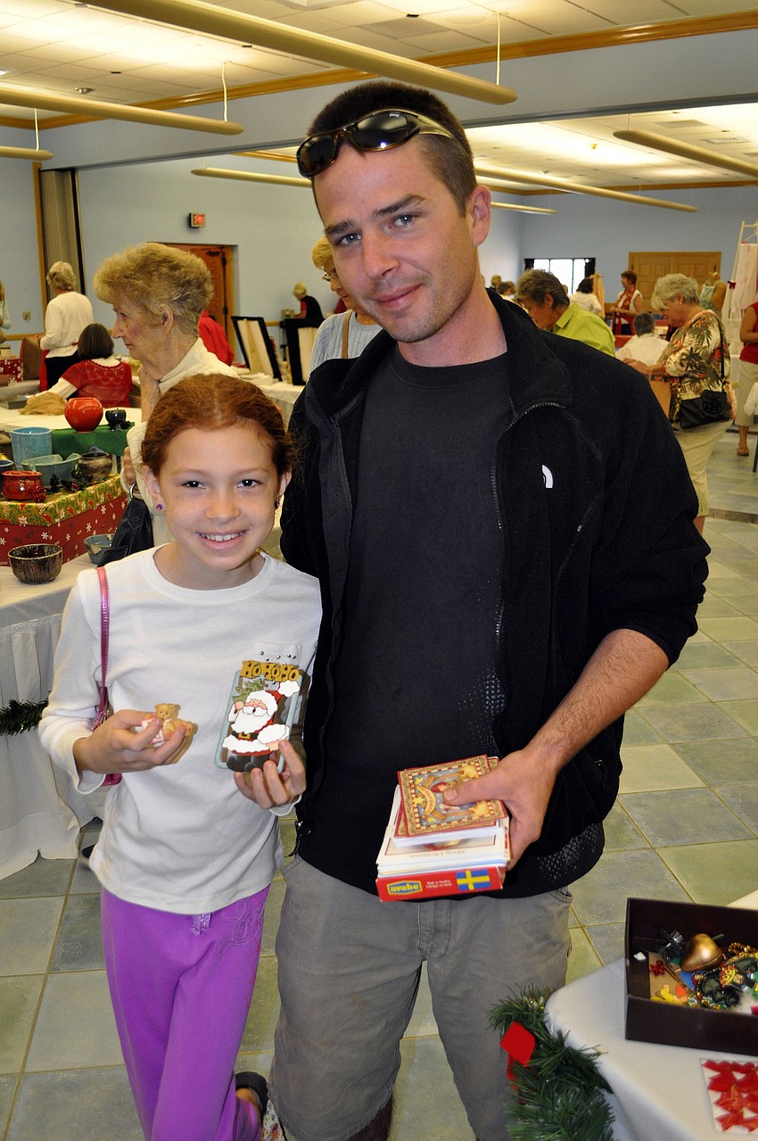 Fiona Ryan, 10, with her dad, Jeromeah Barnhill