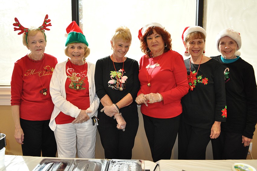Harrietta Martinetti, Rosalie Celio, Sheila Boling, Marilyn Tropp, Gayle Miller and Barbara Aulenbach served pancakes and sausage to guests.