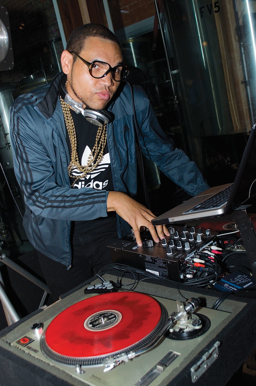 Jay Gordon, aka DJ Imminent, plays â€™80s music for the crowd at the American Heart Associationâ€™s Go Red for Women â€˜80s Dance Party at Dawinâ€™s on Fourth.
