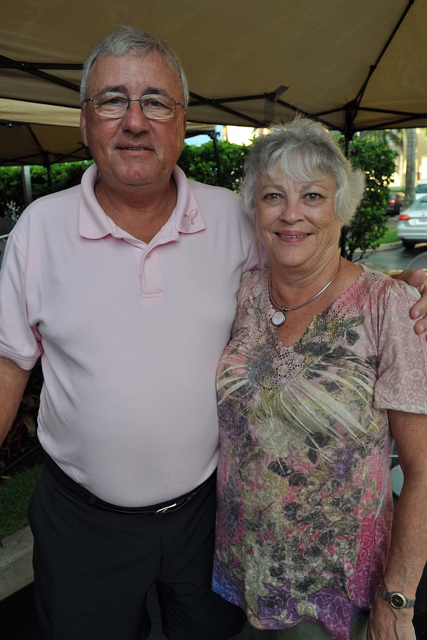 Larry and Helen Sandburg enjoyed dinner together.