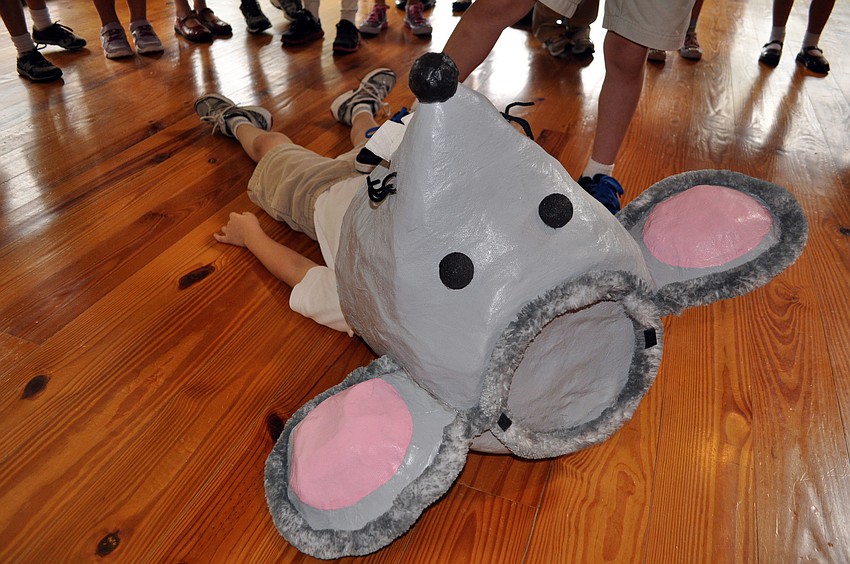 Aiden White, as the Mouse King, is defeated during the â€œMarch of the Toysâ€.