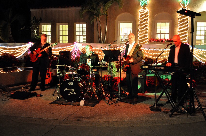 The Missing Links performed in the gardens during Lights in Bloom Saturday, Dec. 15, at Marie Selby Botanical Gardens.