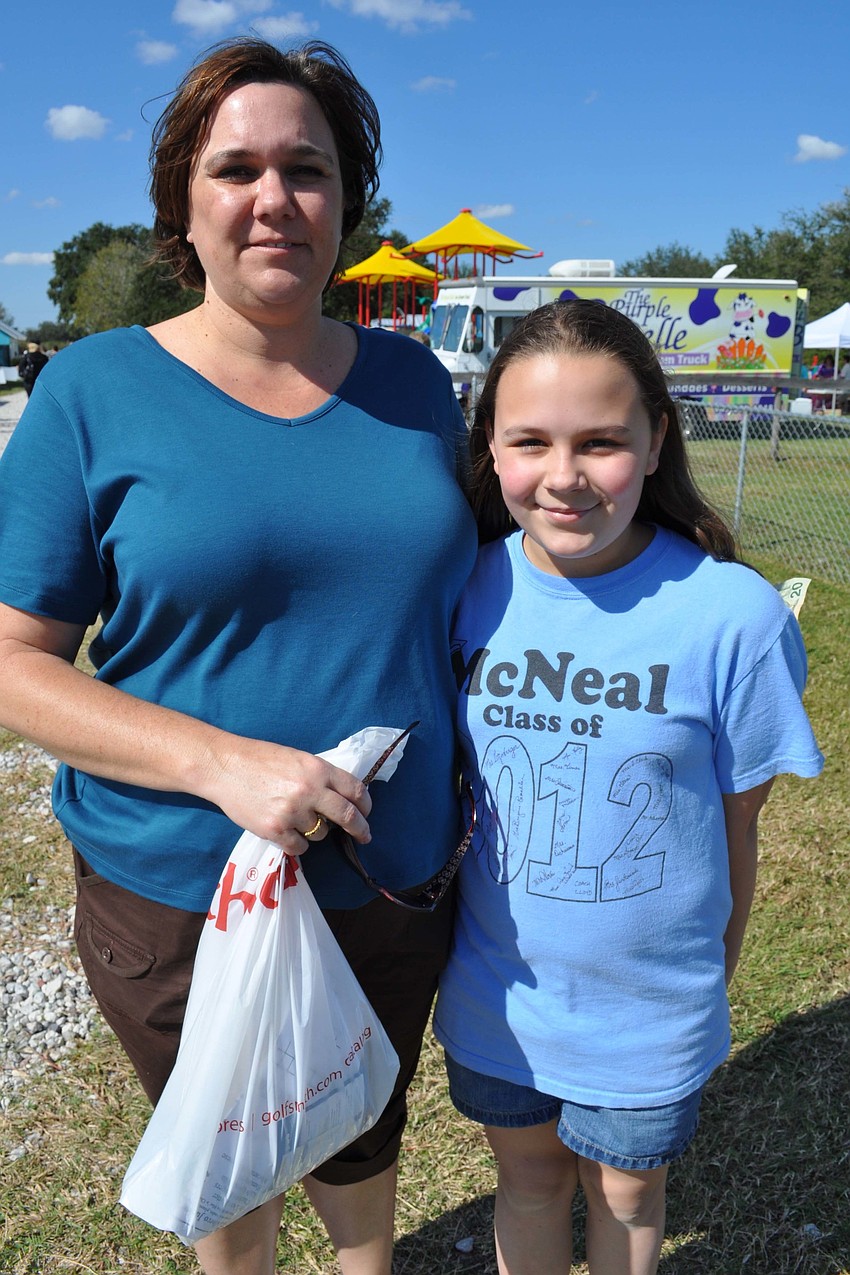 Kristen and Emma Reinisch helped set up the event.