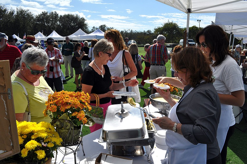 Euphemia Haye had a long line of people waiting to try the polenta being served up at their tent Saturday, Nov. 17, at the Longboat Key Gourmet Lawn Party.
