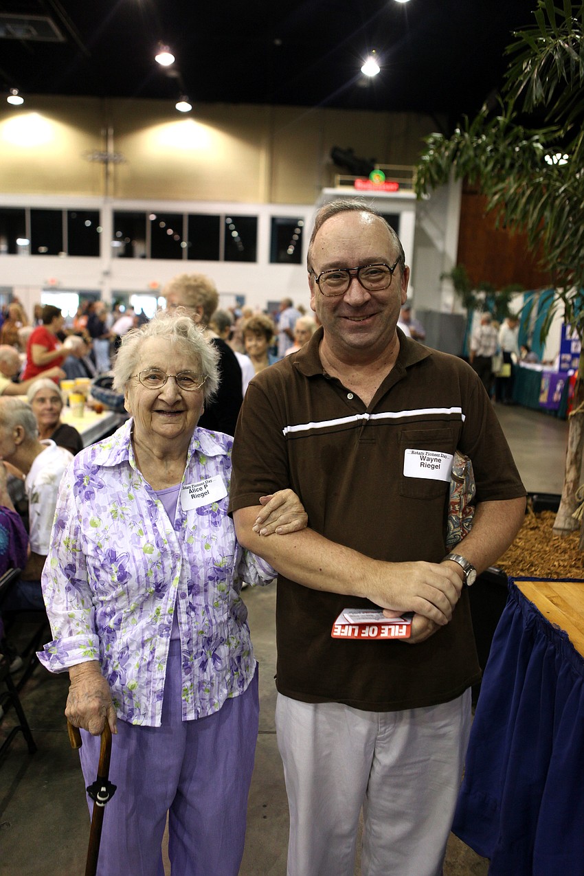 Alice P. Riegel and her son, Wayne, attended the 38th annual â€œPioneer Dayâ€ Picnic Sunday, Oct. 7, at Robarts Arena.