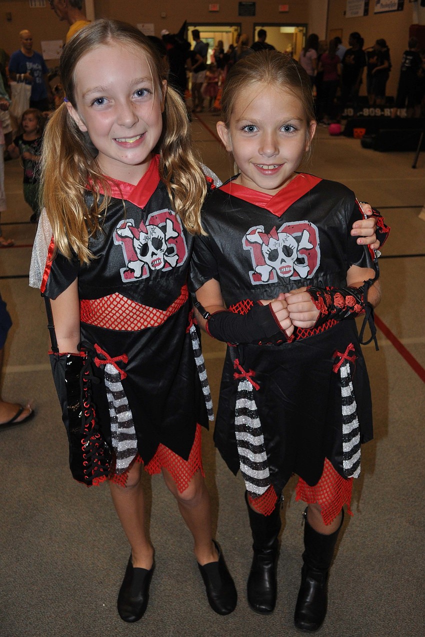 Brianna Taylor and Allison Van Hatten came as cheerless cheerleaders.