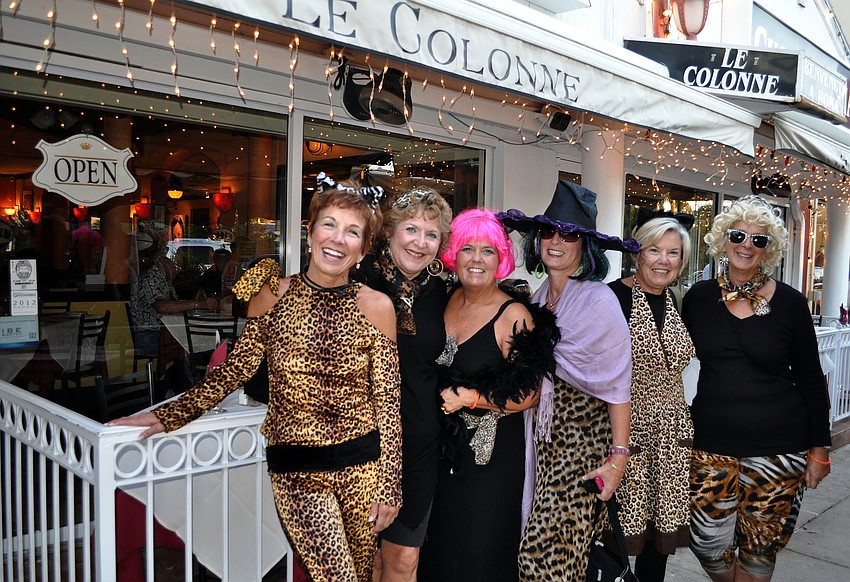 Elaine Talevi, Anne Duval, Gina Dâ€™Angelo, Beth Fournier, Kitty Fryman and Peggy Crowley went wild Wednesday, Oct. 31, on St. Armands Circle.