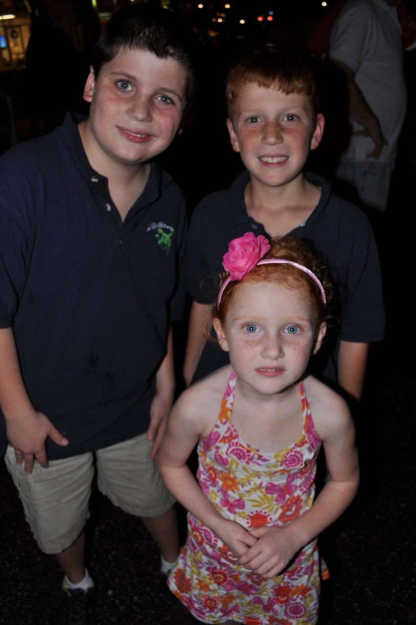 Siblings Shai and Mason Augoshe and Lilly Robertson enjoyed the night with their parents, Debra and Chris Robertson, not pictured.