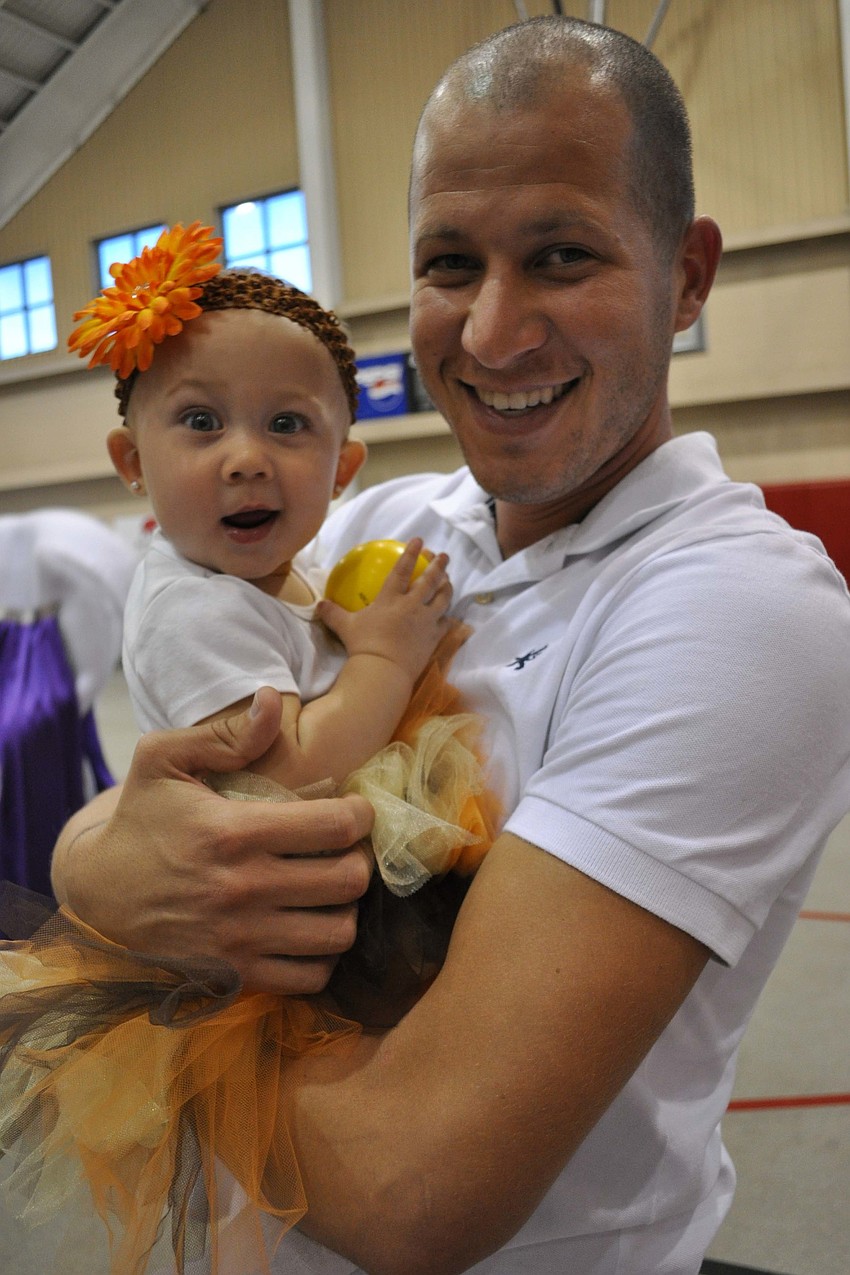 Raelyn Guerra, 9 months, spent time with her dad, Rob.