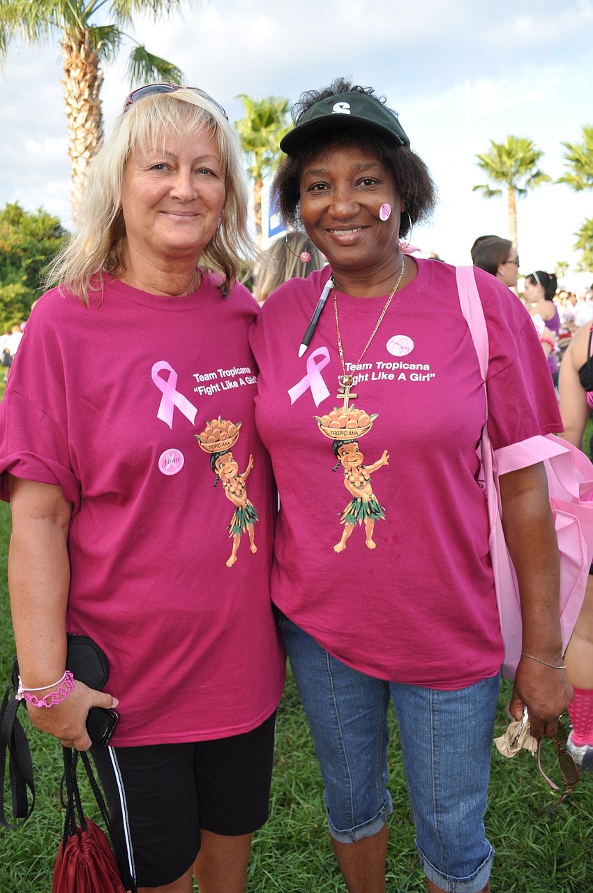 Ingrid Bryant joined her friend Delores Barfield.