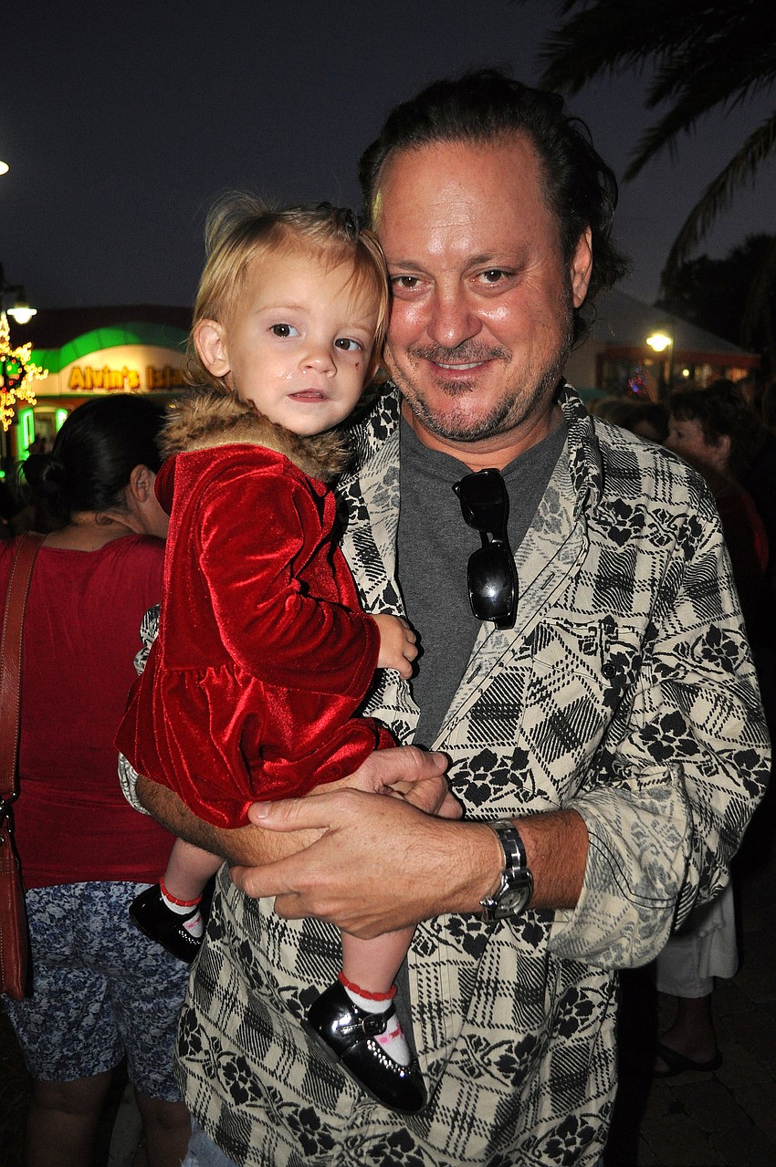 Teddy Seguso, 14 mos., with her dad, Robert.