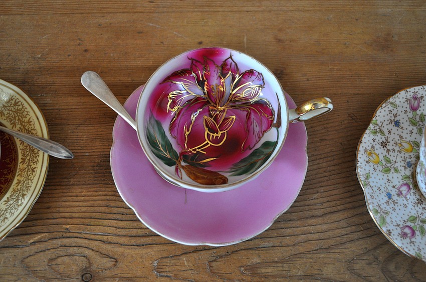 One of the many ornate teacups used during the High Tea.