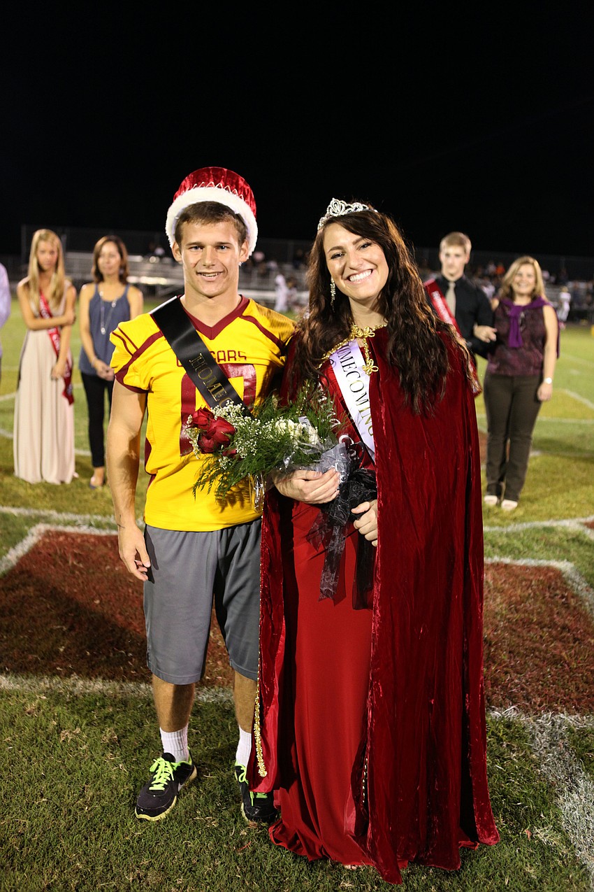 Cardinal Mooneyâ€™s senior homecoming king and queen Anthony Caiazzo and Sarah Soscia.