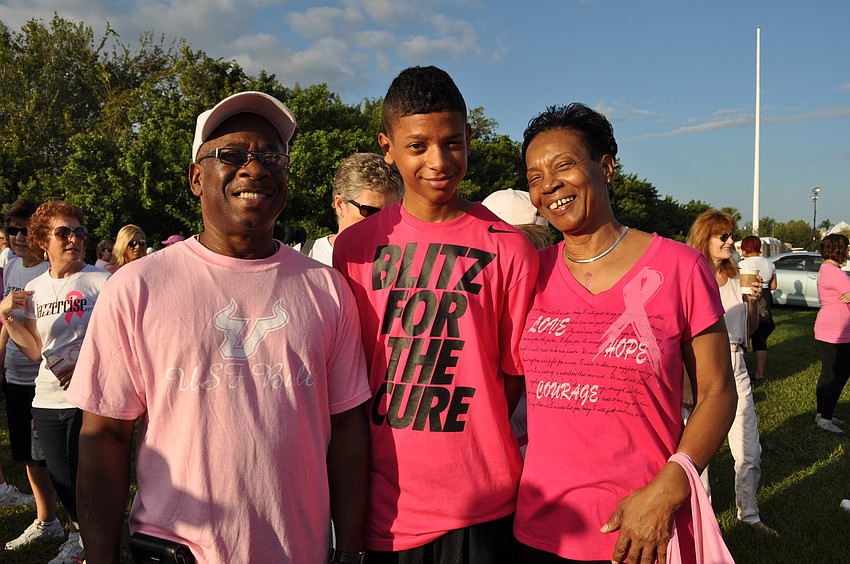 Norris Bryant, left, and Glenda Wiggins, right, are both cancer survivors. They are pictured with Anthony Bryant, center.
