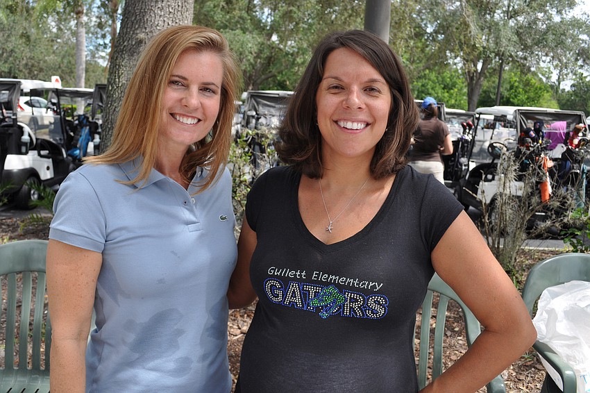 Melanie Lipton and Assistant Principal Carrie Johnson helped check in guests.