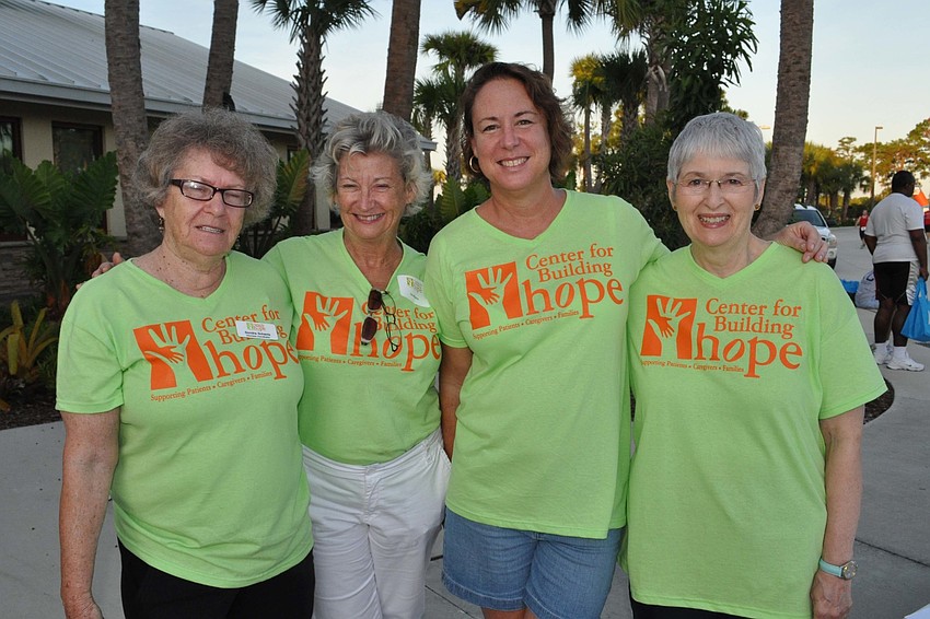 Sondra Schantz, Lia Martin, Priscilla Russell and Valerie Shah were ready to help racers.