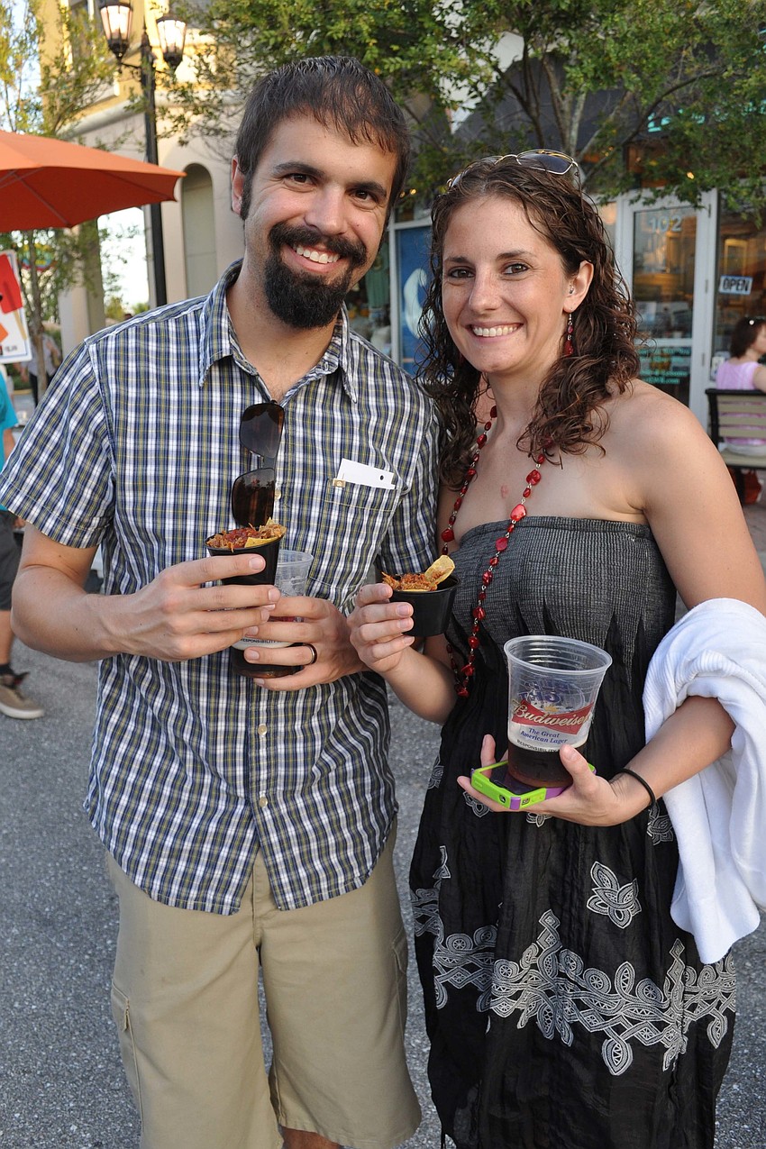 Jan and Krystal Rothbauer were eager to sample all the barbecue.