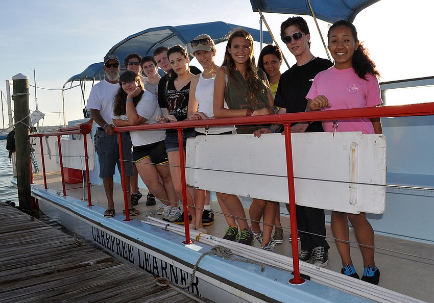 Marine biology students from Sarasota High School went on the Carefree Learner Saturday, Sept. 29 during the third annual Sarasota Bay Watch monofilament clean up.