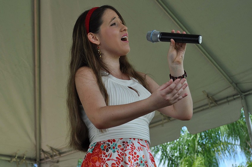 Fourteen-year old Marcella Brown performed opera.