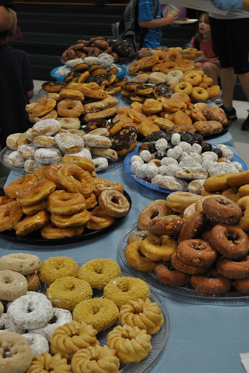 Dunkin Donuts donated a wide assortment of doughnuts for families to enjoy.