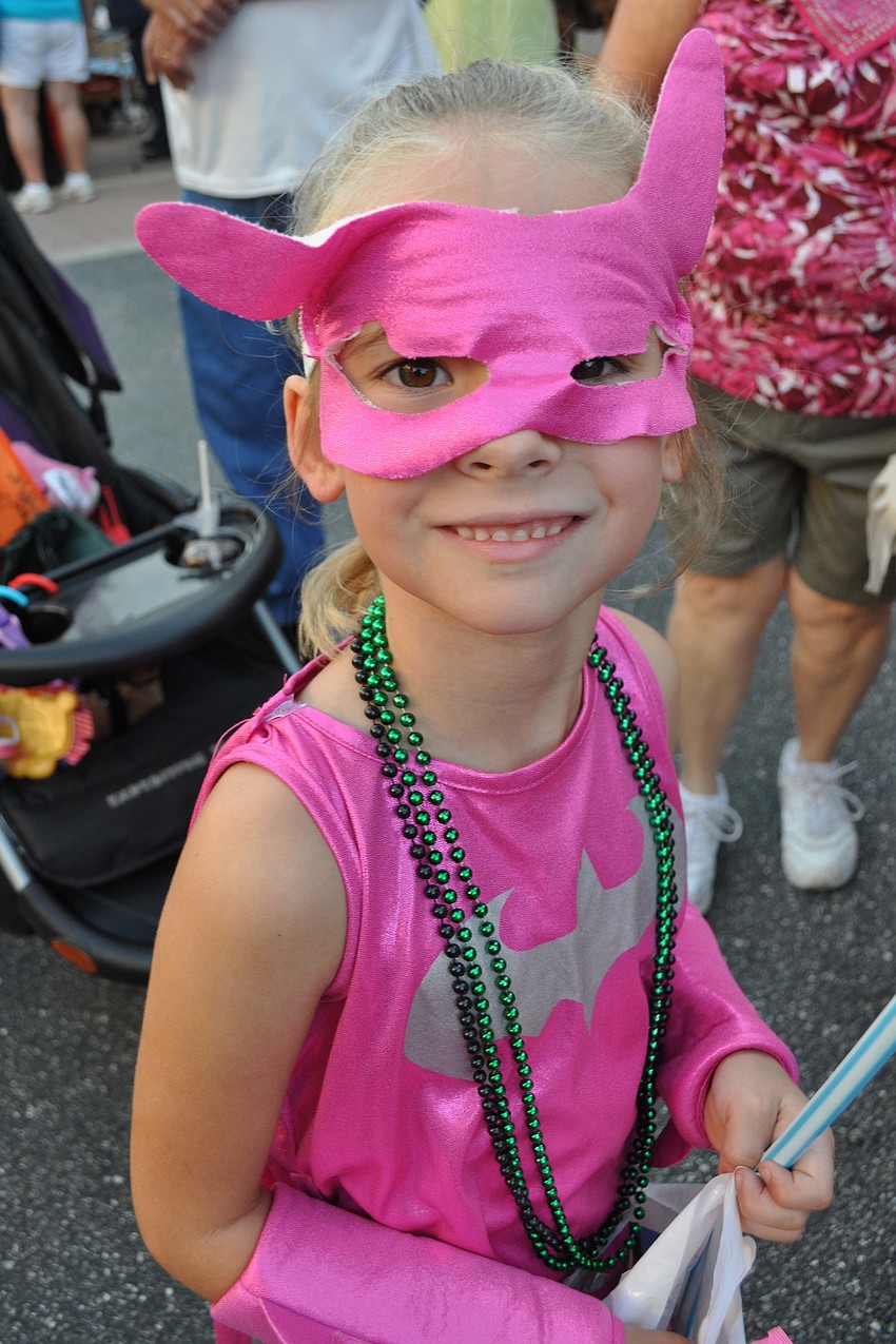 Olivia Blank, 6, enjoyed the night with her family.