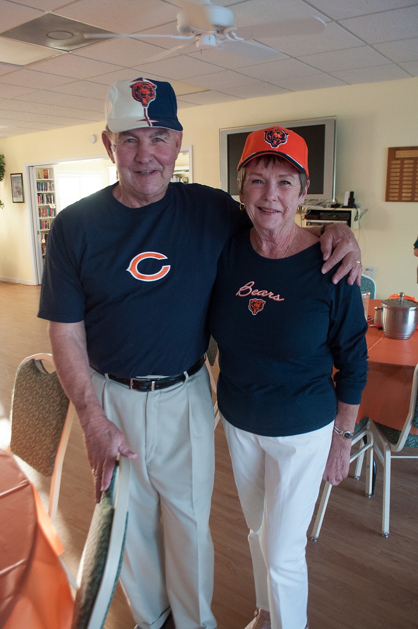 Bernie and Pat Clifford came as Chicago Bears fans.