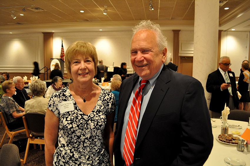 Marilyn Gerkin and moderator John Wesley White