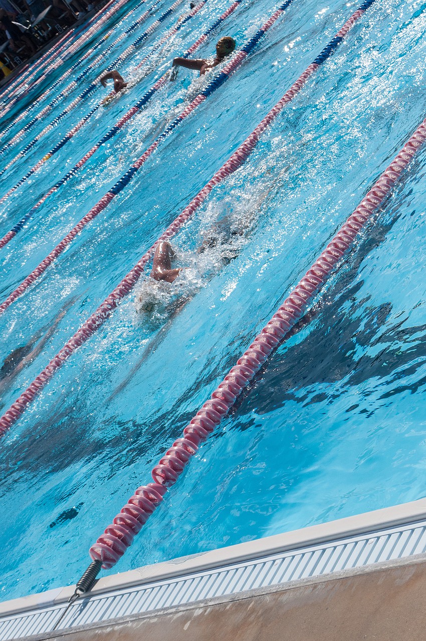 Students compete at The Selby Aquatic Center.