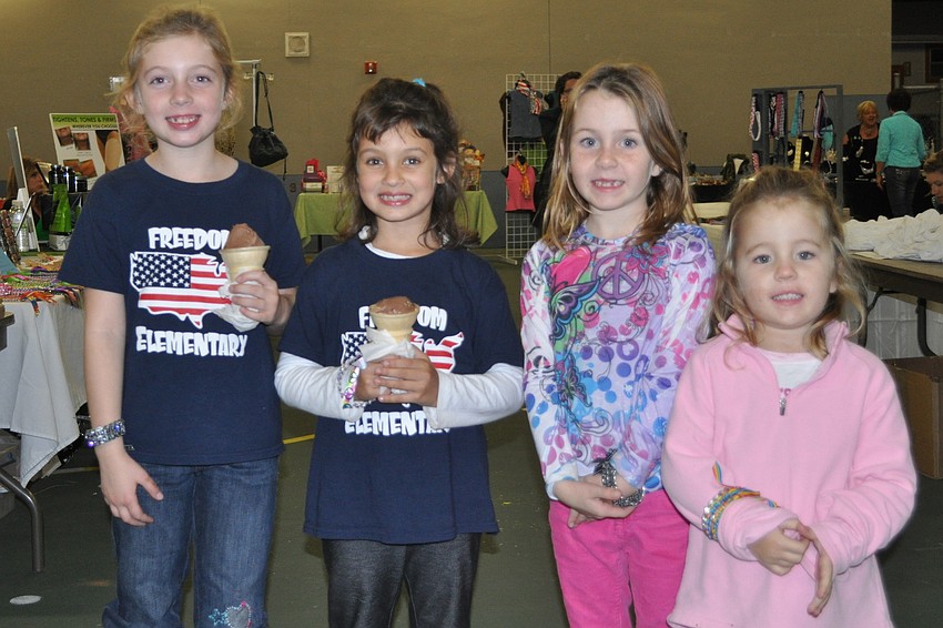 Avery Engelberger, Hannah Wood, Ella Brauch and Mya Brauch