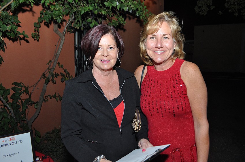 Debra Watts and Nancy Papanek volunteered at the Go For Red Dance Party.