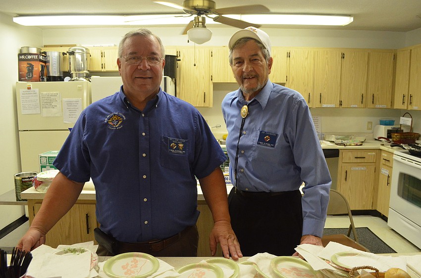 Grand Knight Bill Cook and Jim Dahmann