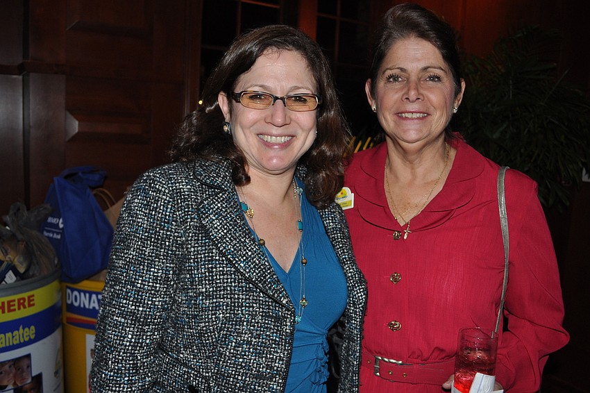 Susan Goldstein, of Michael Saunders Commercial, with Cindy Sloan, of The Food Bank of Manatee