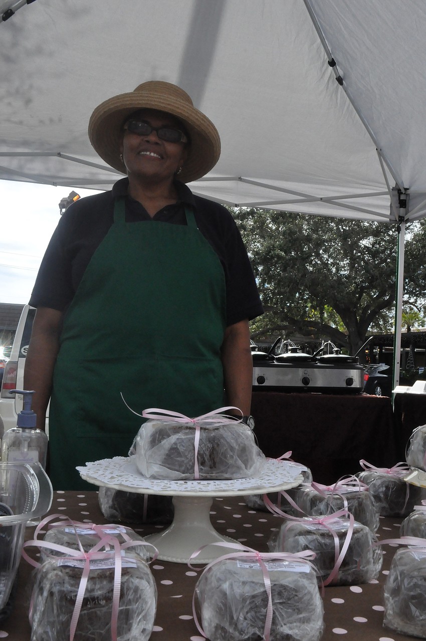 Audrey Green sells Jamaican rum cake and patties.