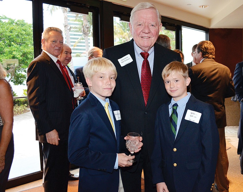 Wyatt Getzen, honoree Bill Getzen and William Getzen pose together at The Argus Foundationâ€™s 11th annual Lifetime Achievement Awards.