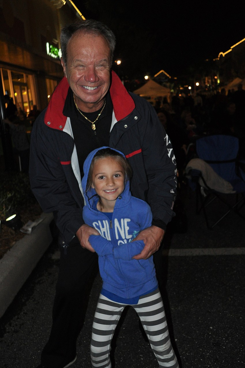 Kennedy Viquerat, 6, danced with her grandpa, Roland Viquerat.
