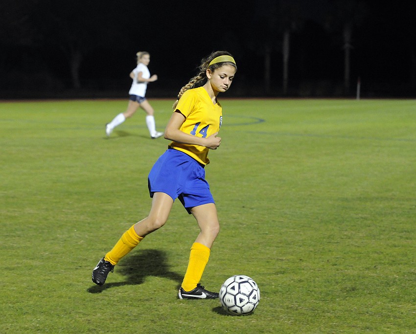 Sophomore forward Lauren Gable scored the lone goal for the Sarasota Military Academy.