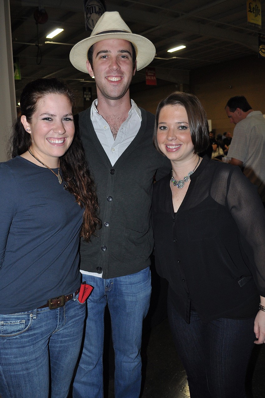 Morgan Barrios, Ryan Hager and Kristina Snyderman, chair-elect of Beertopia