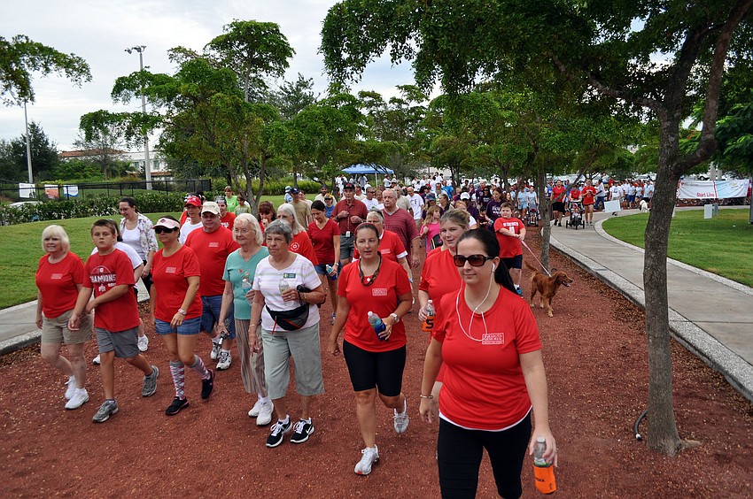 People started walking in the annual Heart Walk around 8:30 a.m. Saturday, Sept. 22 at Payne Park.