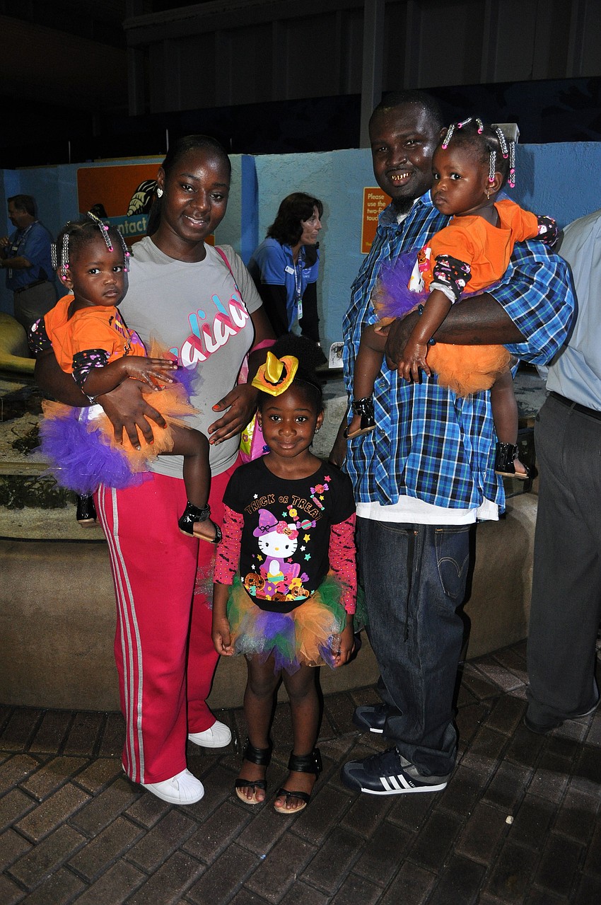 Kaliyah Williams, 1, Katearia Butler, Kashanti Williams, 4, Jermaine Williams and Kalis Williams, 1