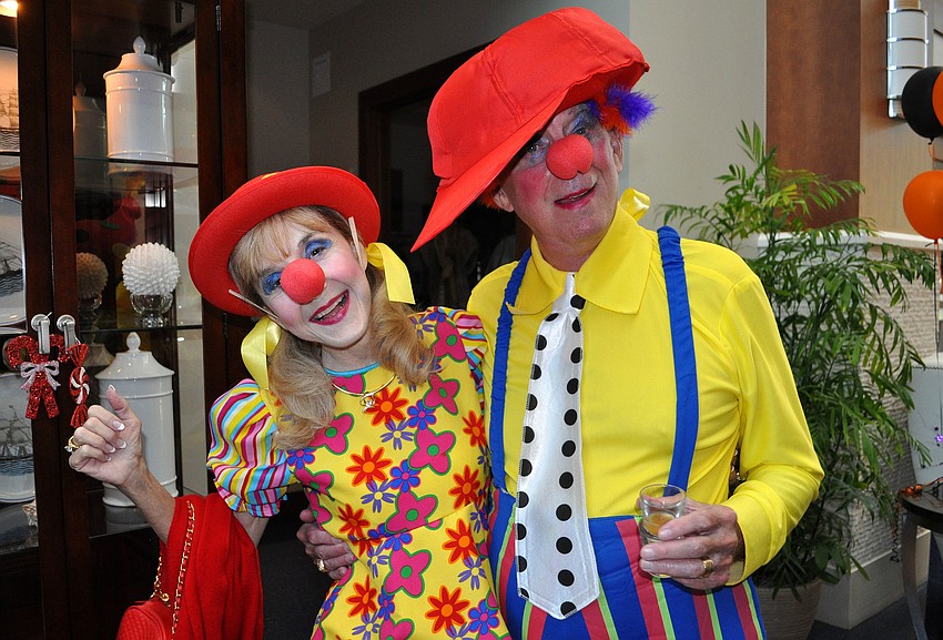 Nancy and Skip Walton had fun being clowns.