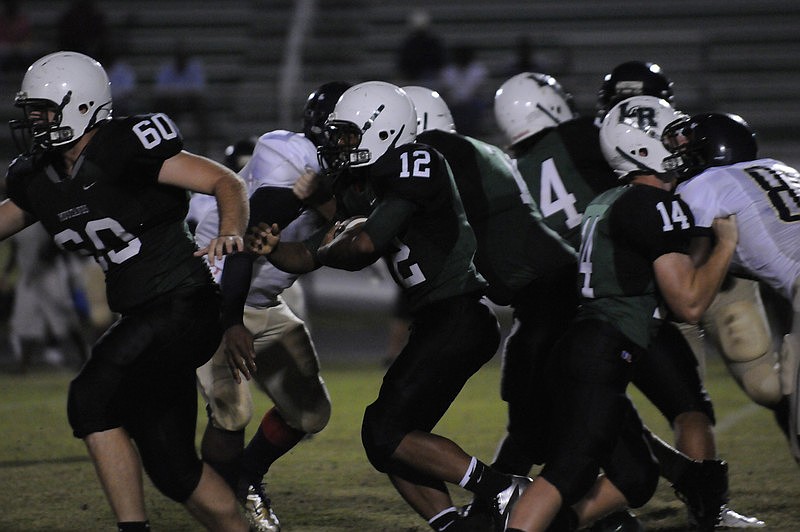 Lakewood Ranch junior running back Chris Pearcey fights for yardage in the second half.